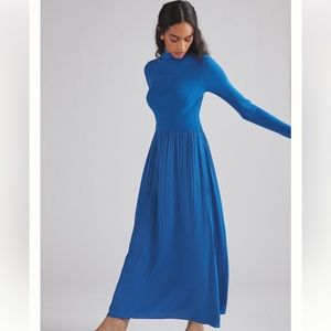 Anthropologie layered mock neck sweater dress size m for sale